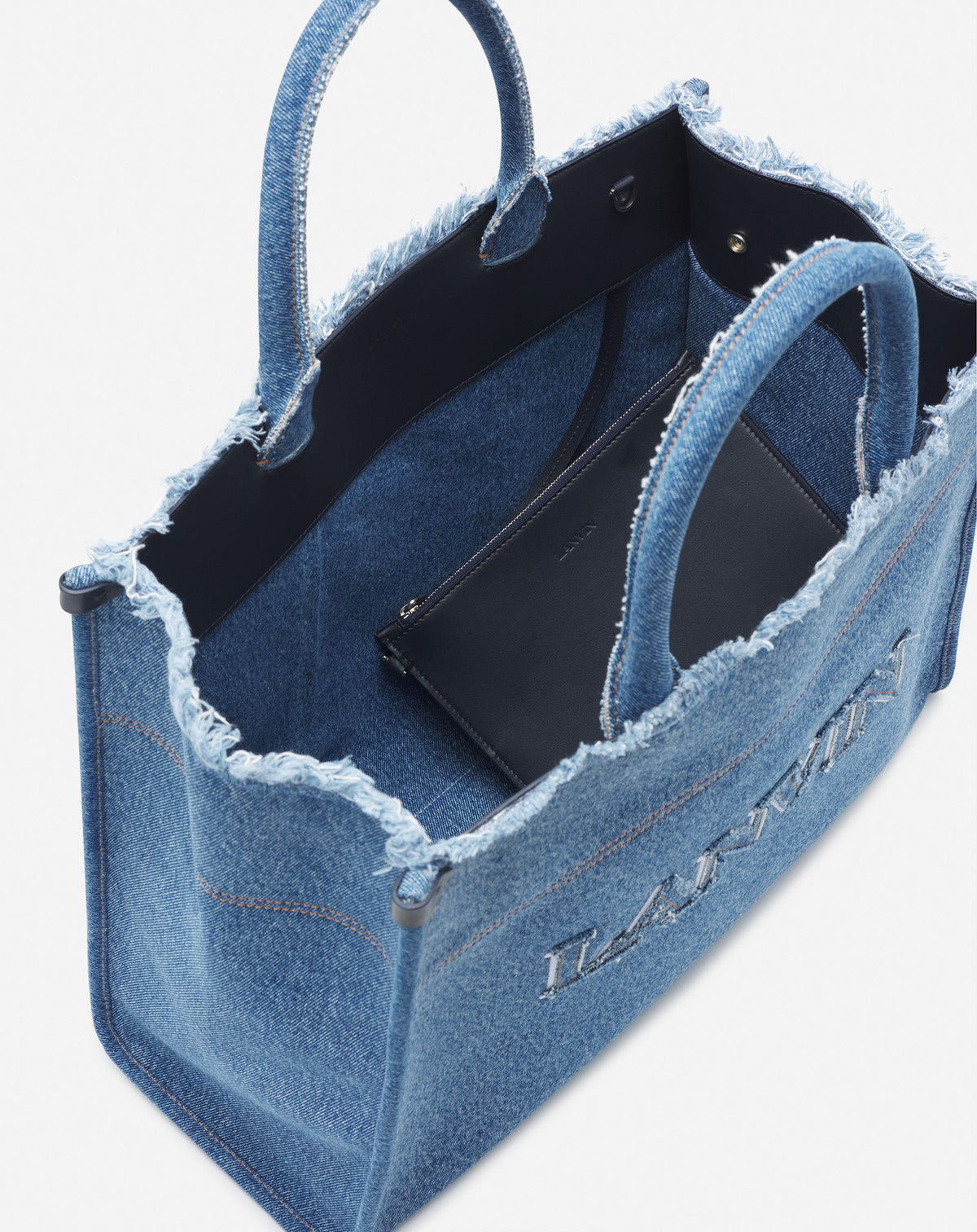 Sac cabas avec bandoulière - Bleu Jean