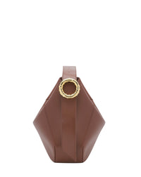Sac Melodie hobo en cuir - Chataigne