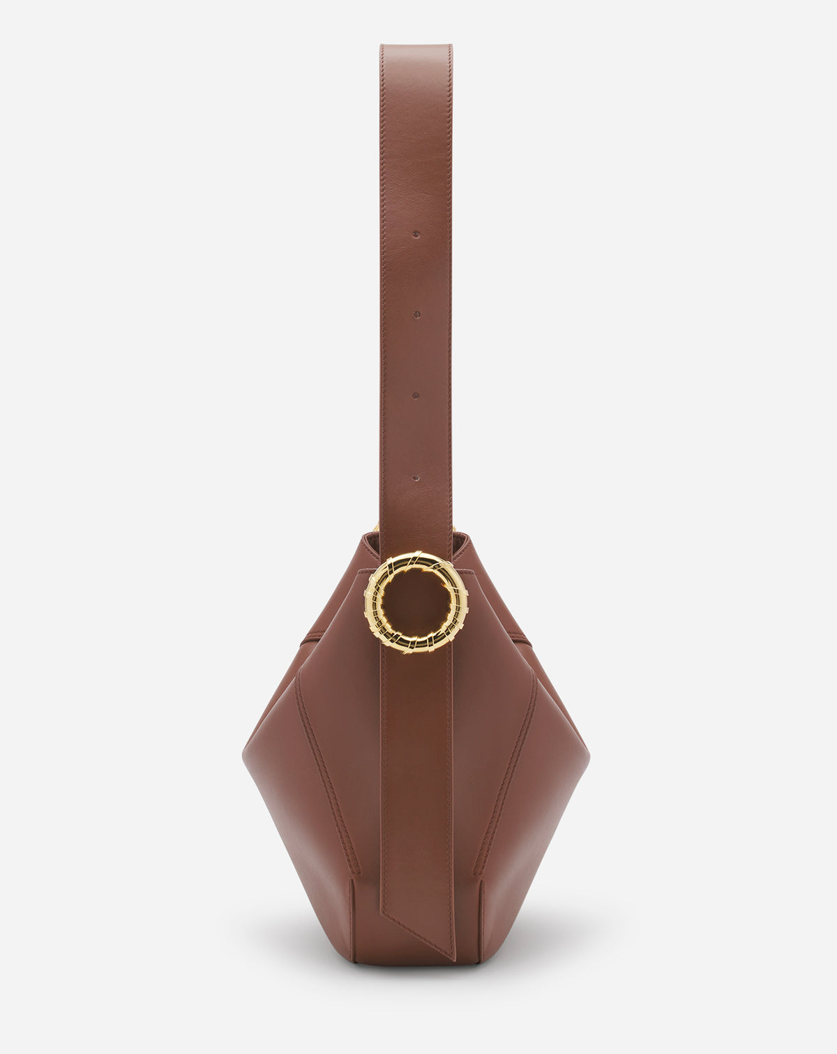 Sac Melodie hobo en cuir - Chataigne