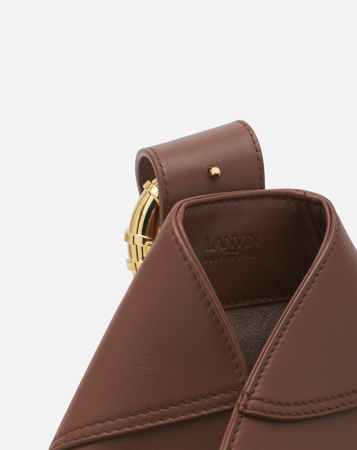 Sac Melodie hobo en cuir - Chataigne