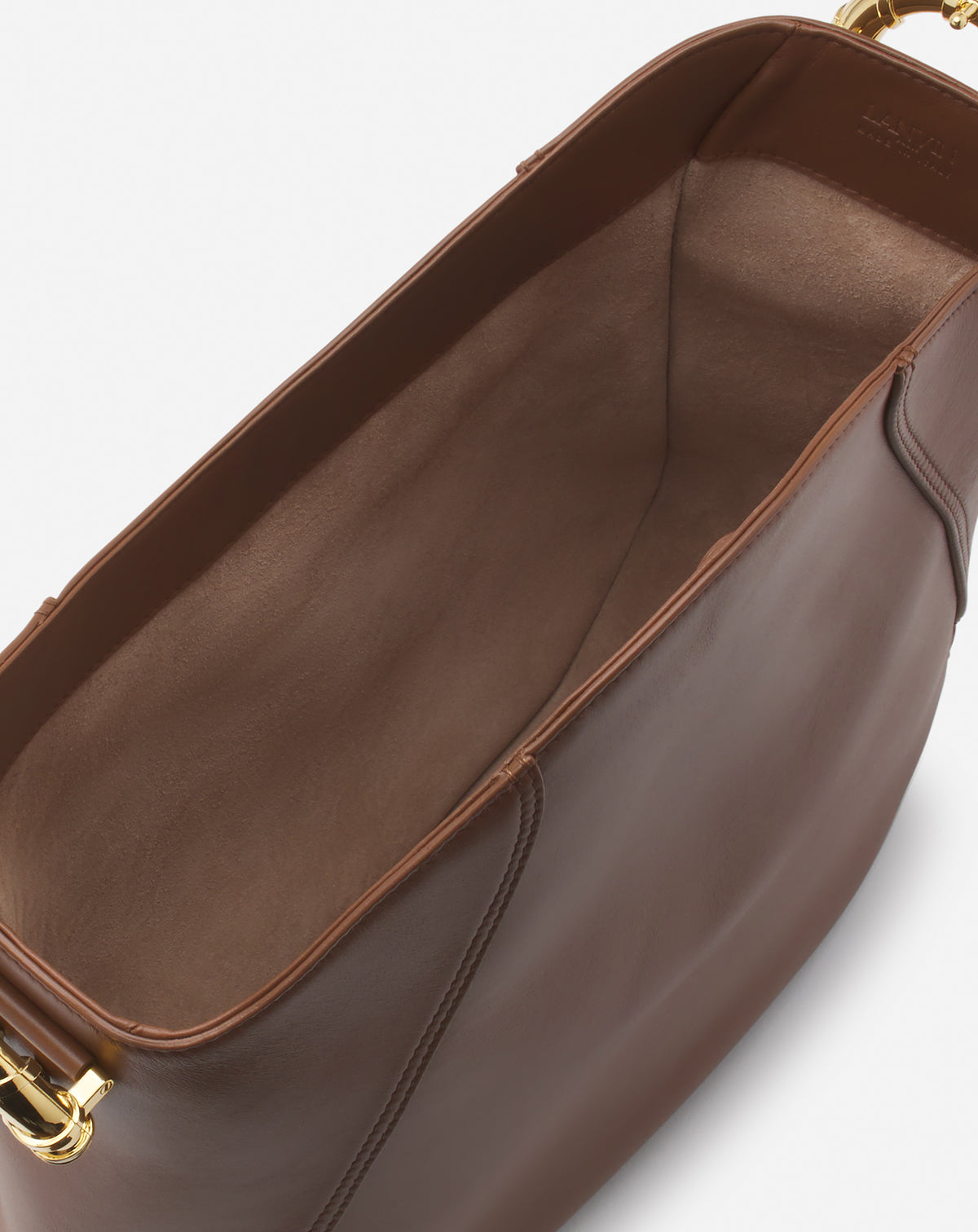 Sac Melodie hobo en cuir - Chataigne