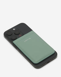 Porte cartes magnetique pour portable - Vert de gris