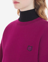 Sweatshirt à manches longues avec écusson brodé - Grape