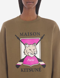 Sweatshirt à manches longues avec impression  - Khaki