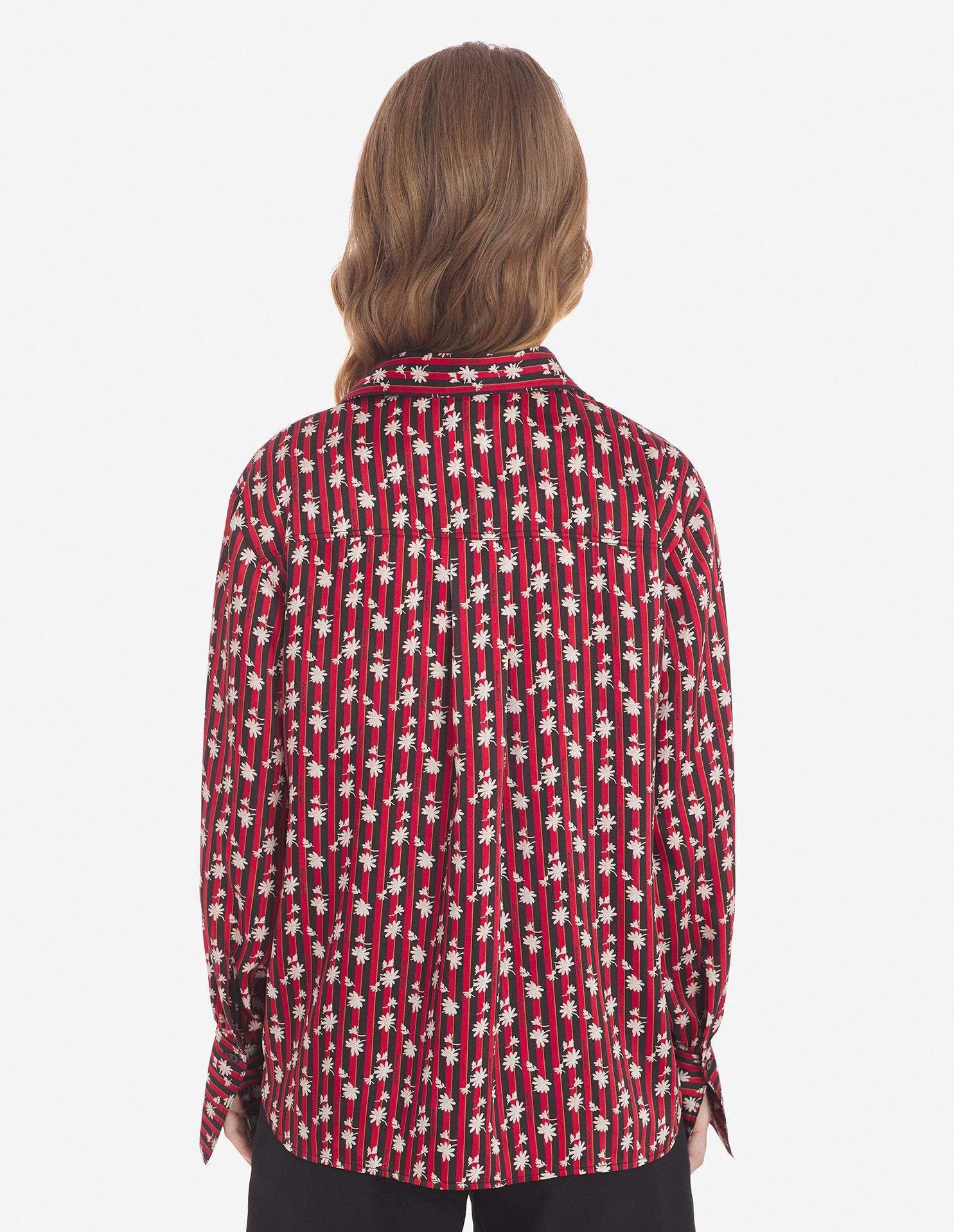 Chemise boxy à rayures florales - Pecan Cherry Floral