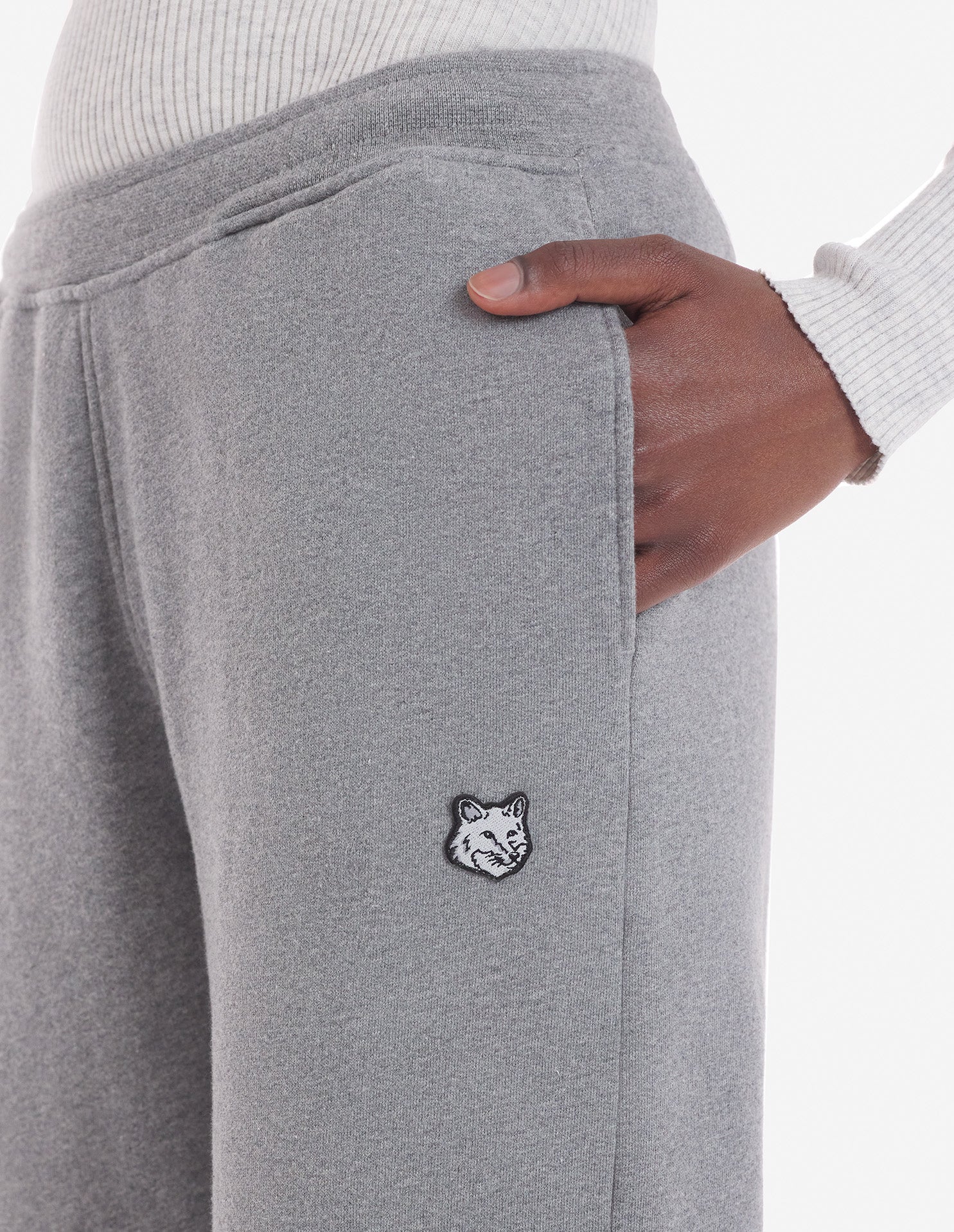 Pantalon de survêtement Fox Head avec écusson - Medium Grey Melange