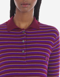Robe Bold Fox Head à rayures en laine - White Stripes