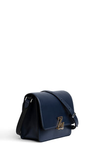 Sac à logo "ZV" Initiale Le City en cuir - Ink