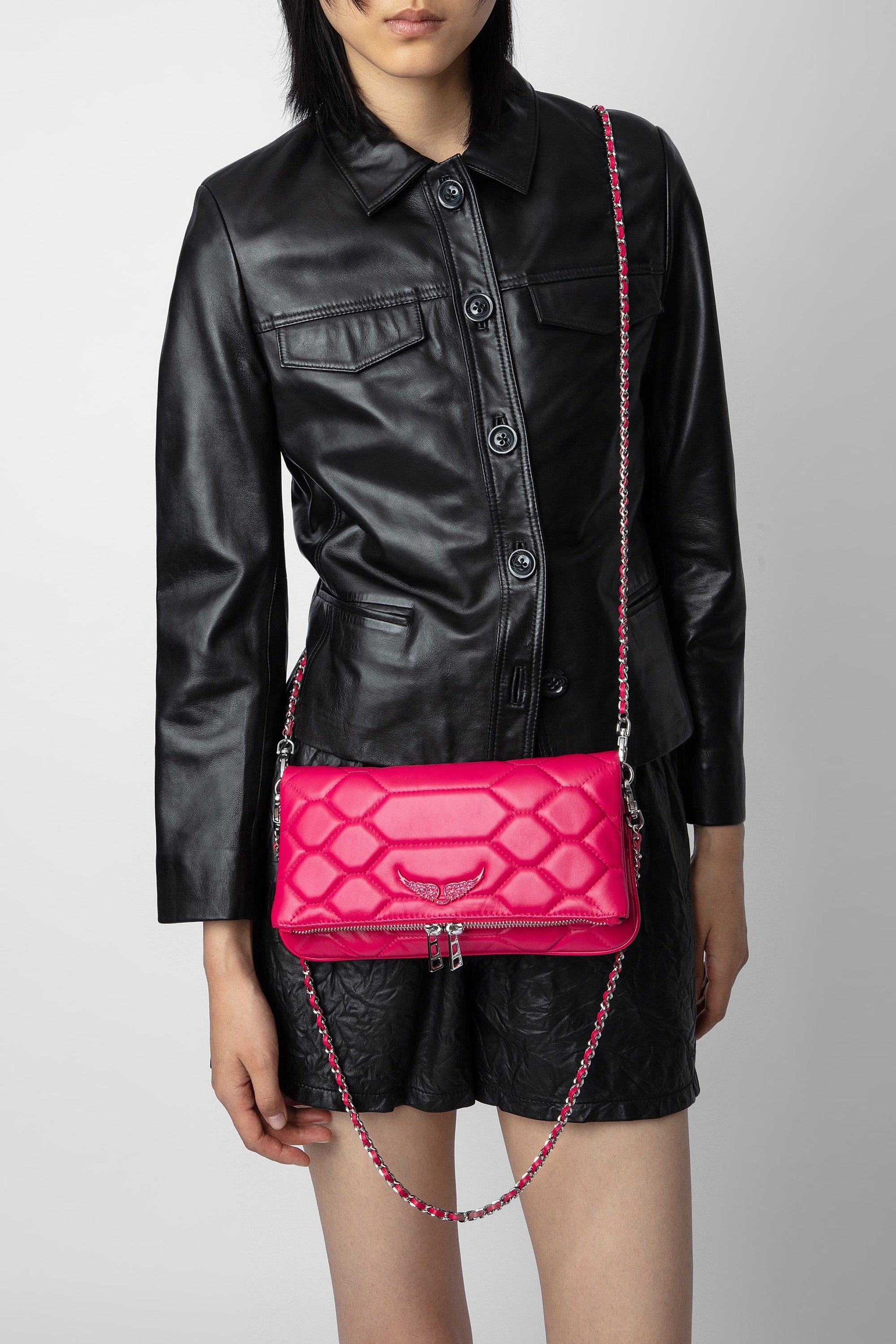 Pochette Rock matelassée en cuir - Podium