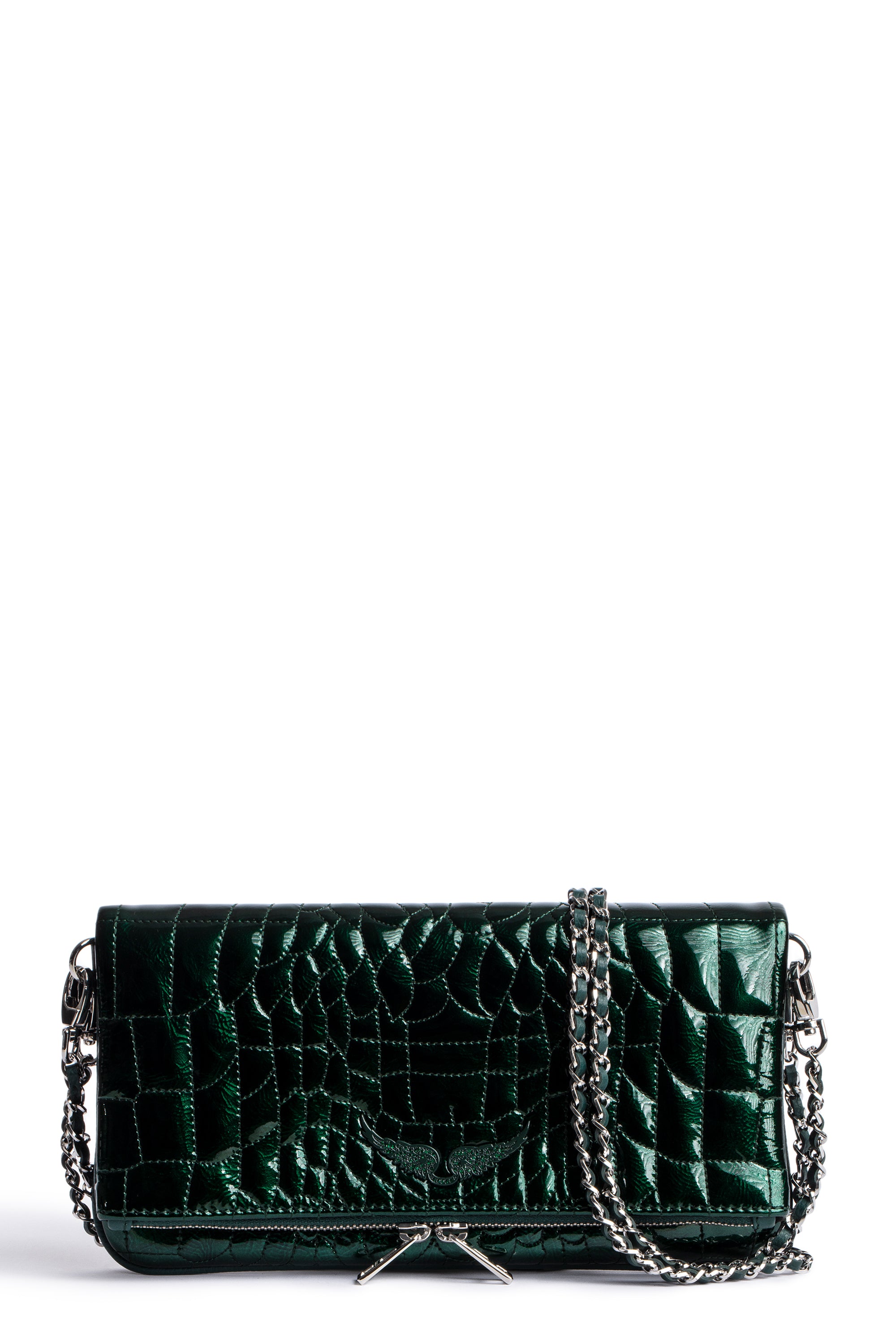 ZHORS LIGNE CHANCE ROCK WAVE PATENT CROCO QUILTED