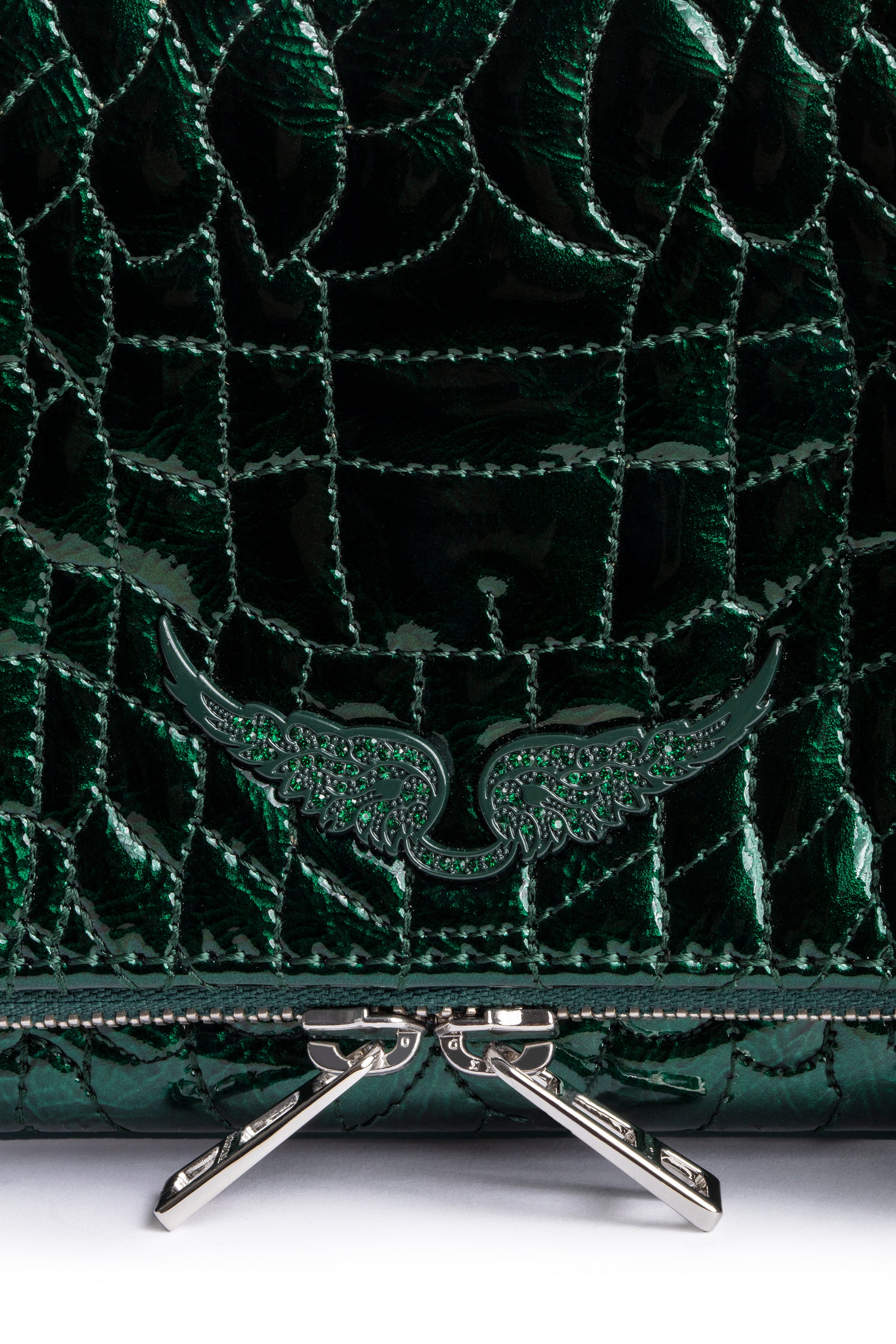 ZHORS LIGNE CHANCE ROCK WAVE PATENT CROCO QUILTED