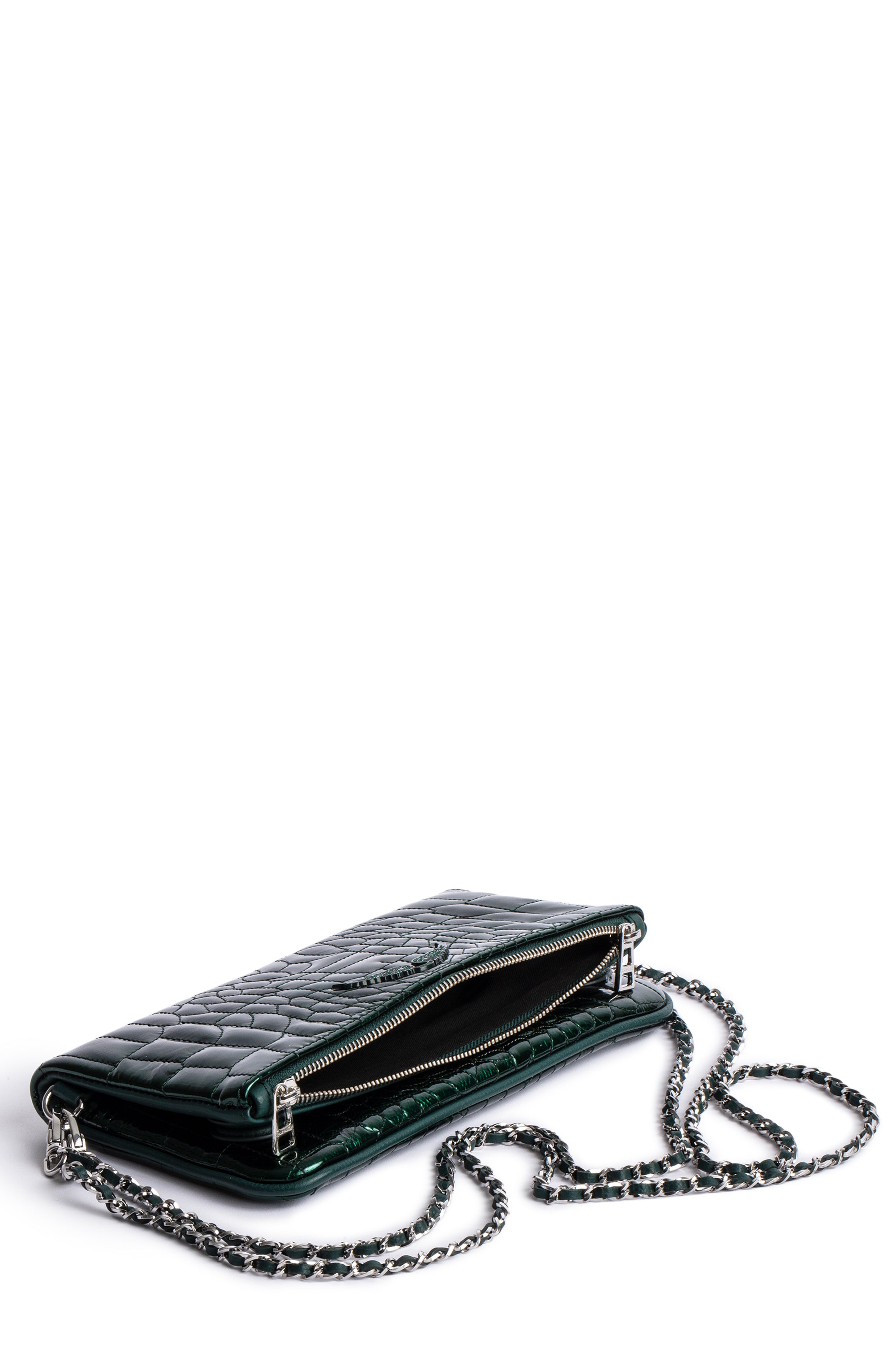ZHORS LIGNE CHANCE ROCK WAVE PATENT CROCO QUILTED