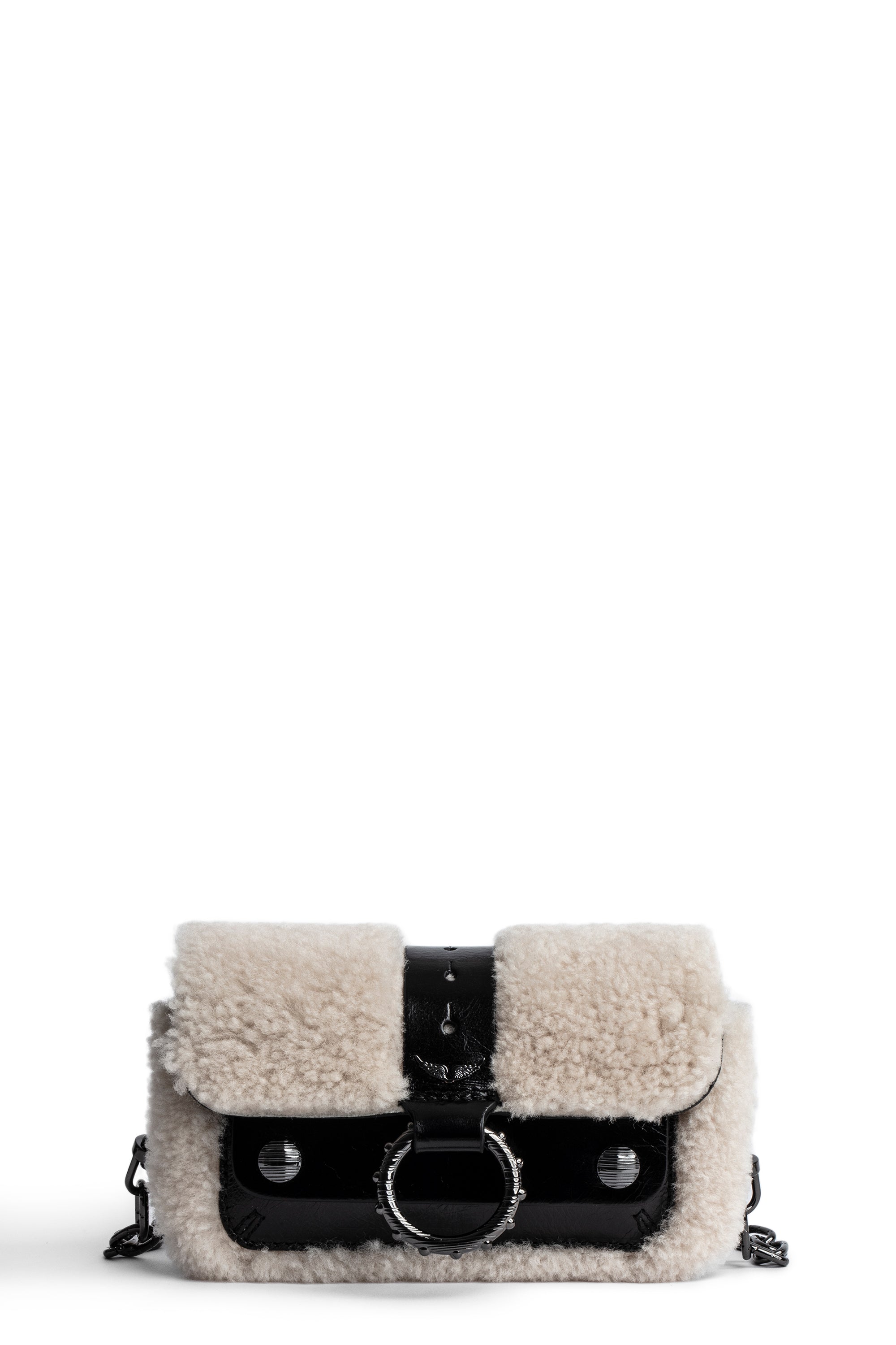 ZHORS LIGNE NOIR KATE WALLET VINTAGE PATENT + S