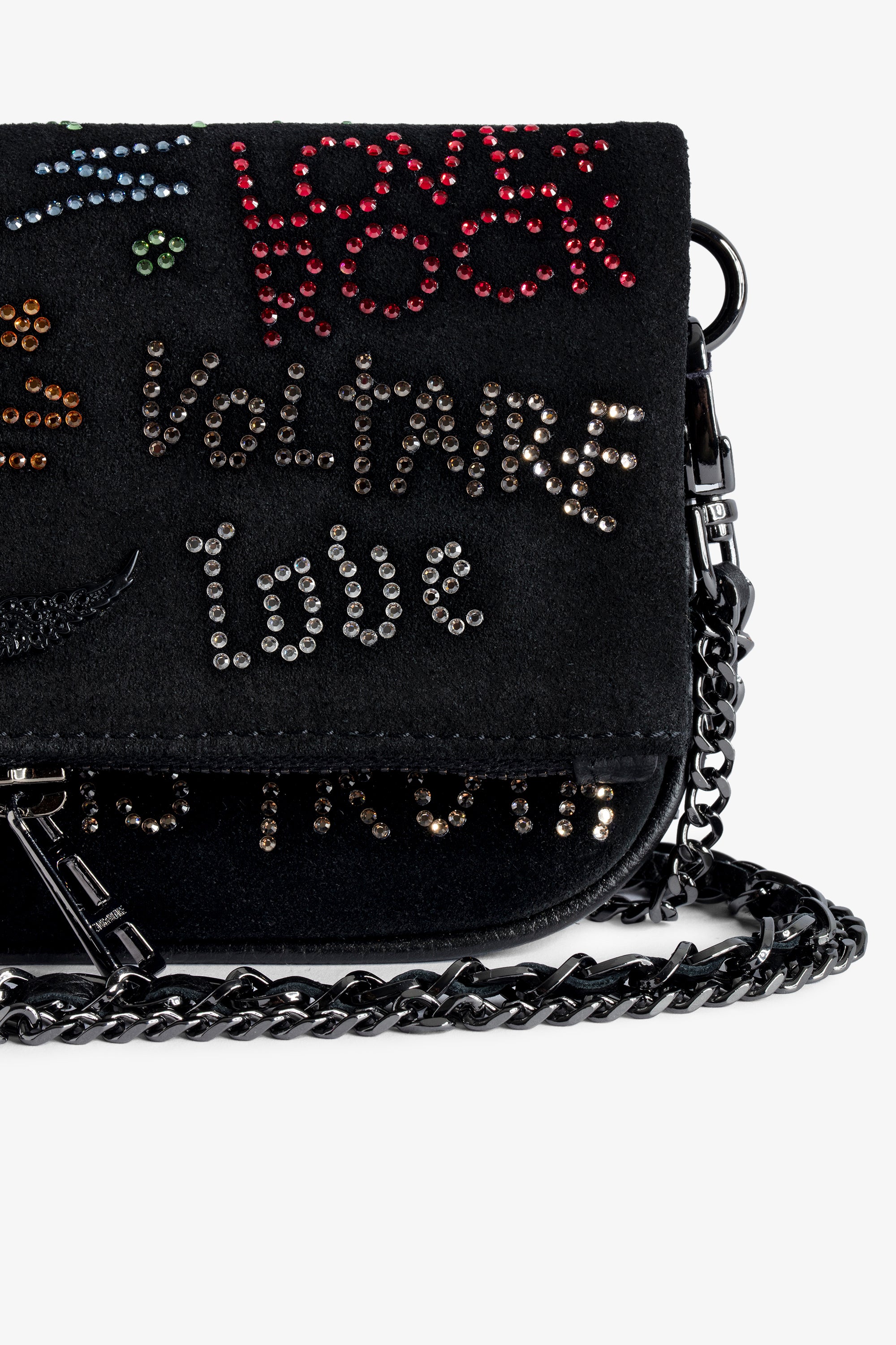 ZHORS LIGNE NOIR ROCK NANO TAG STRASS