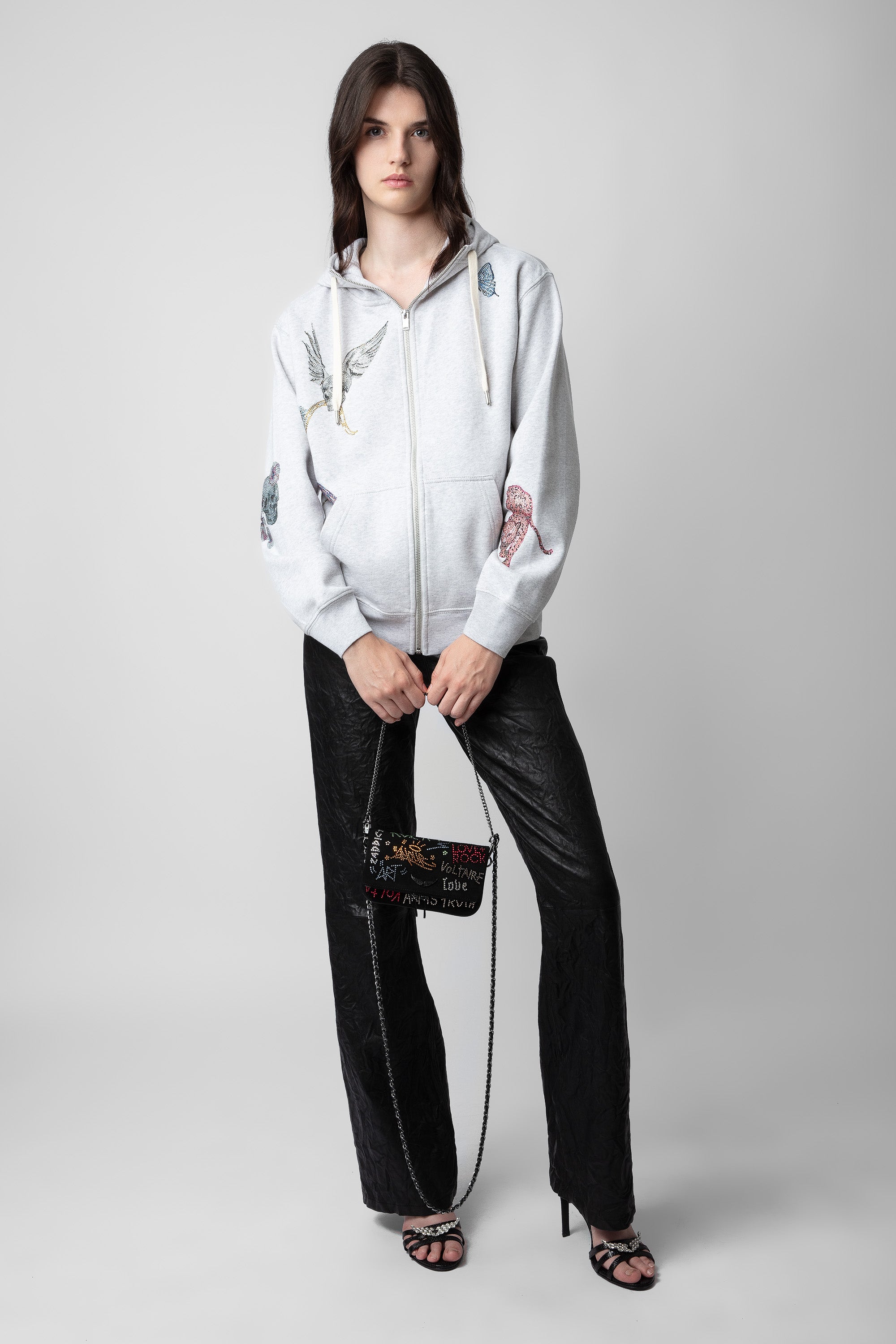 ZHORS LIGNE NOIR ROCK NANO TAG STRASS