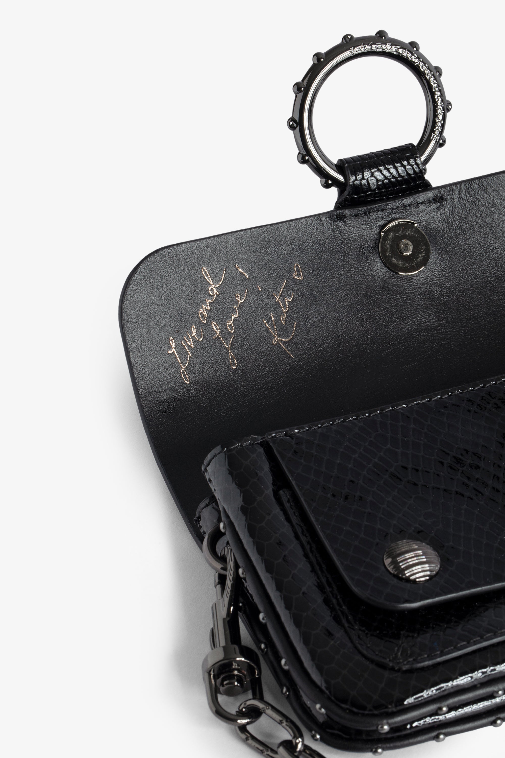 ZHORS LIGNE NOIR KATE WALLET GLOSSY WILD EMBOSS