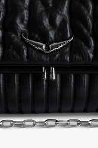 Sac Rocky Eternal Knit Shadow en cuir - Noir