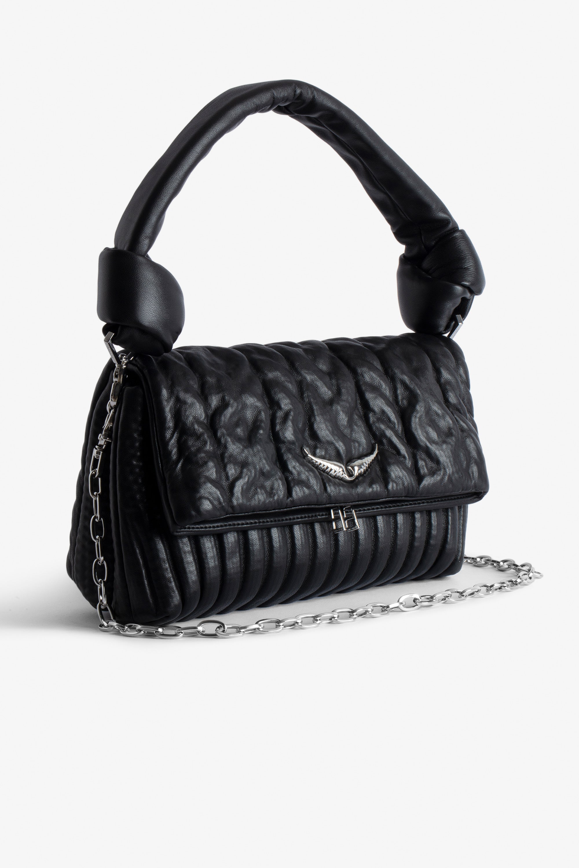 Sac Rocky Eternal Knit Shadow en cuir - Noir