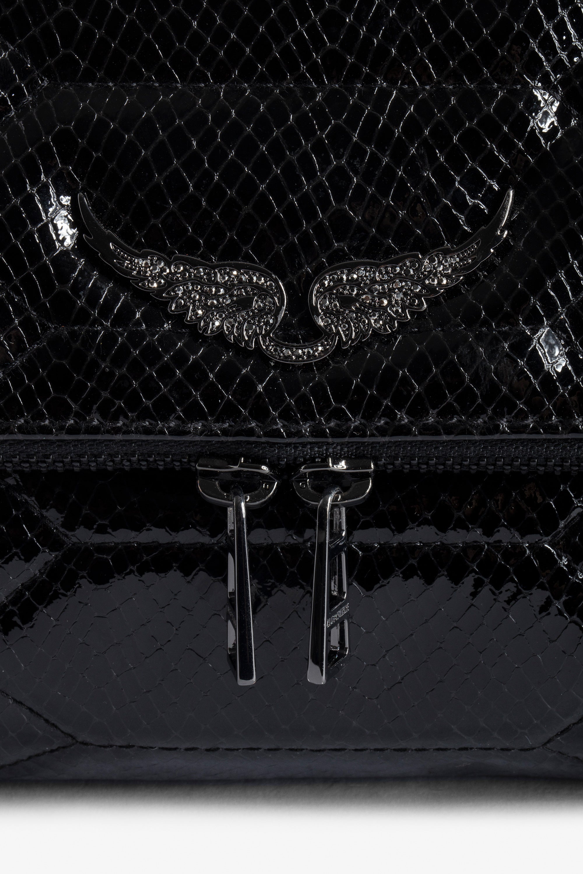 Sac Rocky Glossy Wild matelassé en cuir - Noir