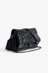 Sac Rocky Glossy Wild matelassé en cuir - Noir