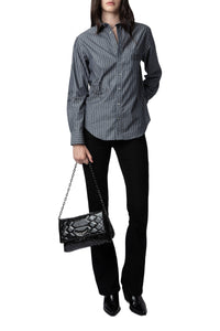 Sac Rocky Glossy Wild matelassé en cuir - Noir