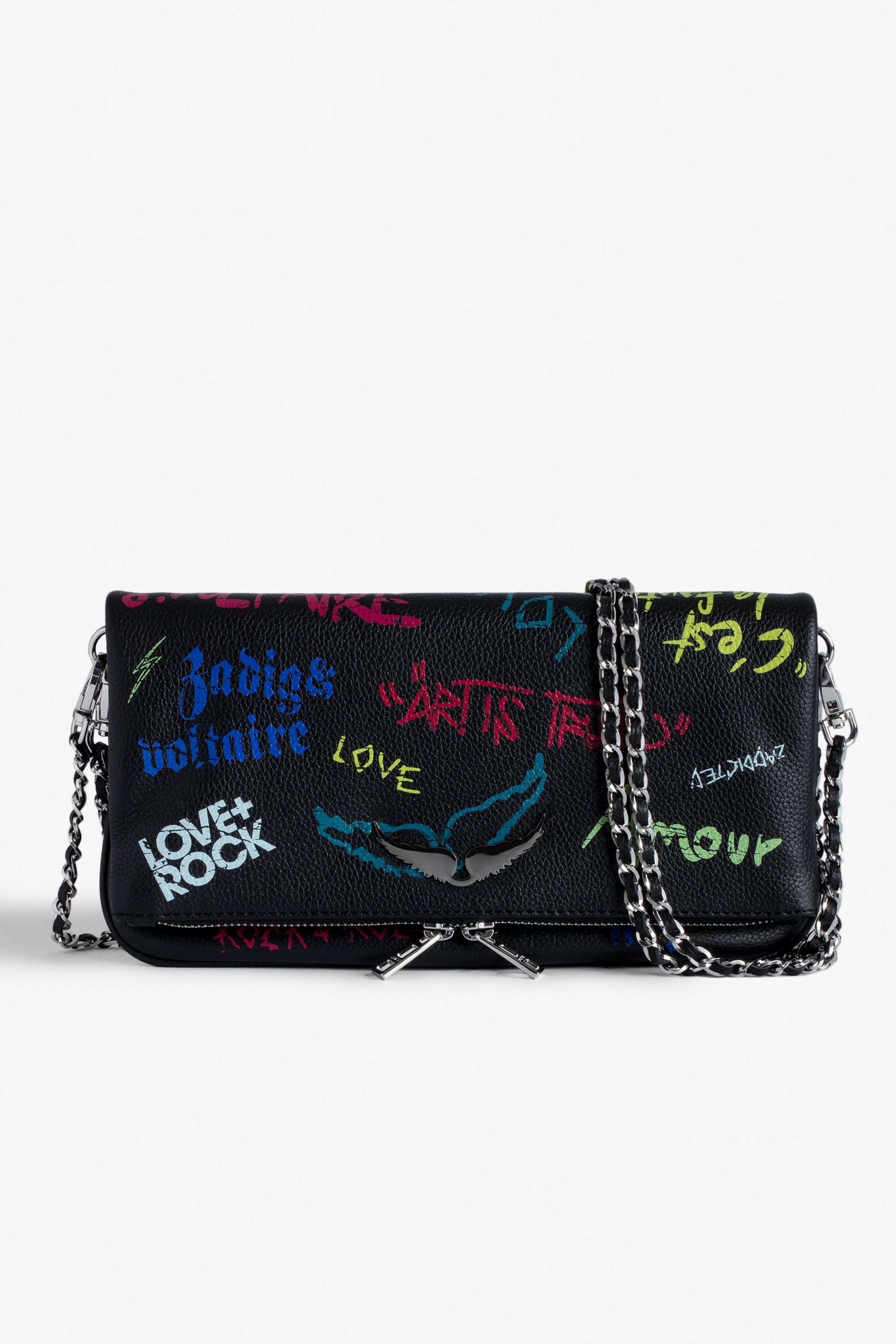 ZHORS LIGNE NOIR ROCK GRAINED LEATHER TAG