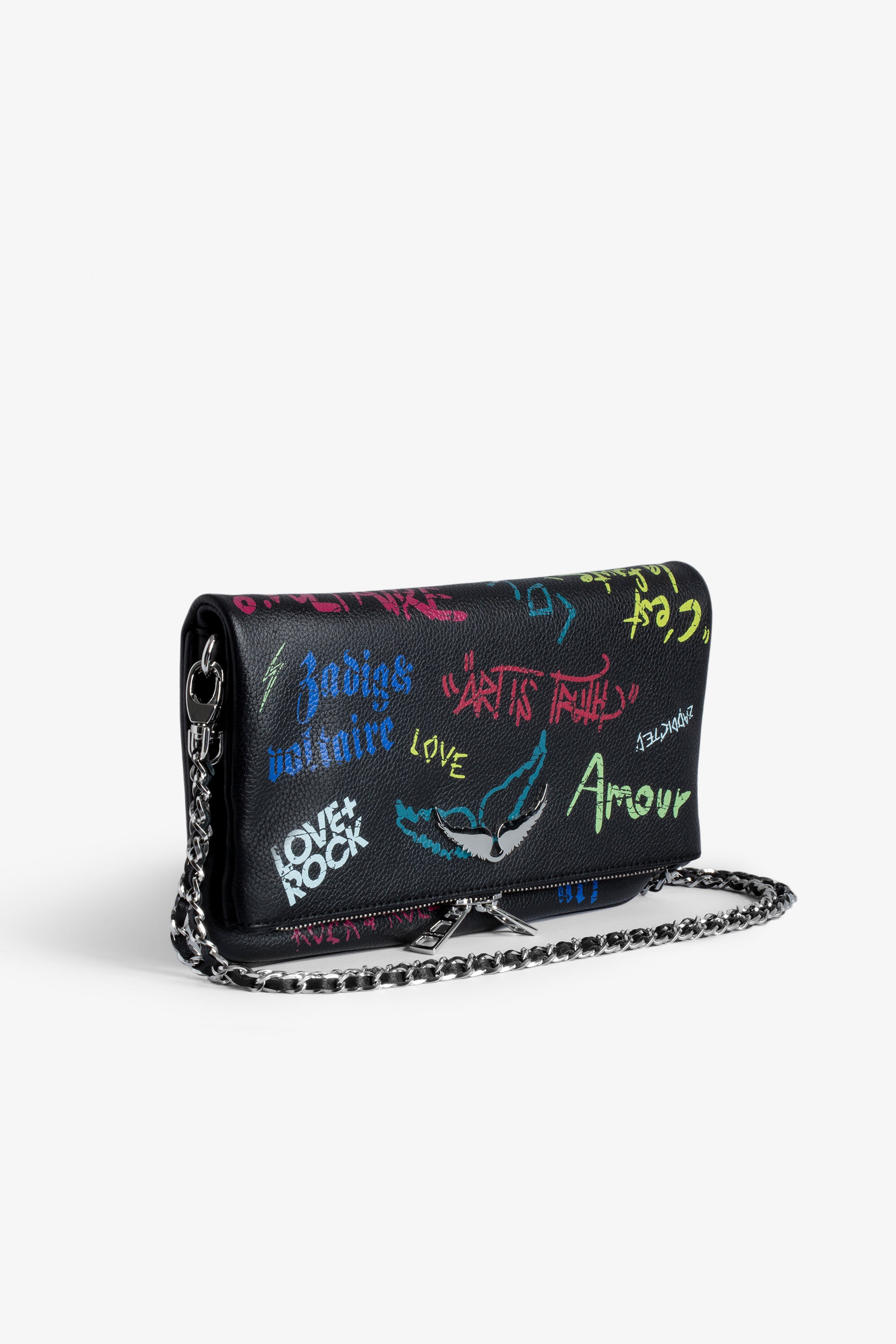 ZHORS LIGNE NOIR ROCK GRAINED LEATHER TAG