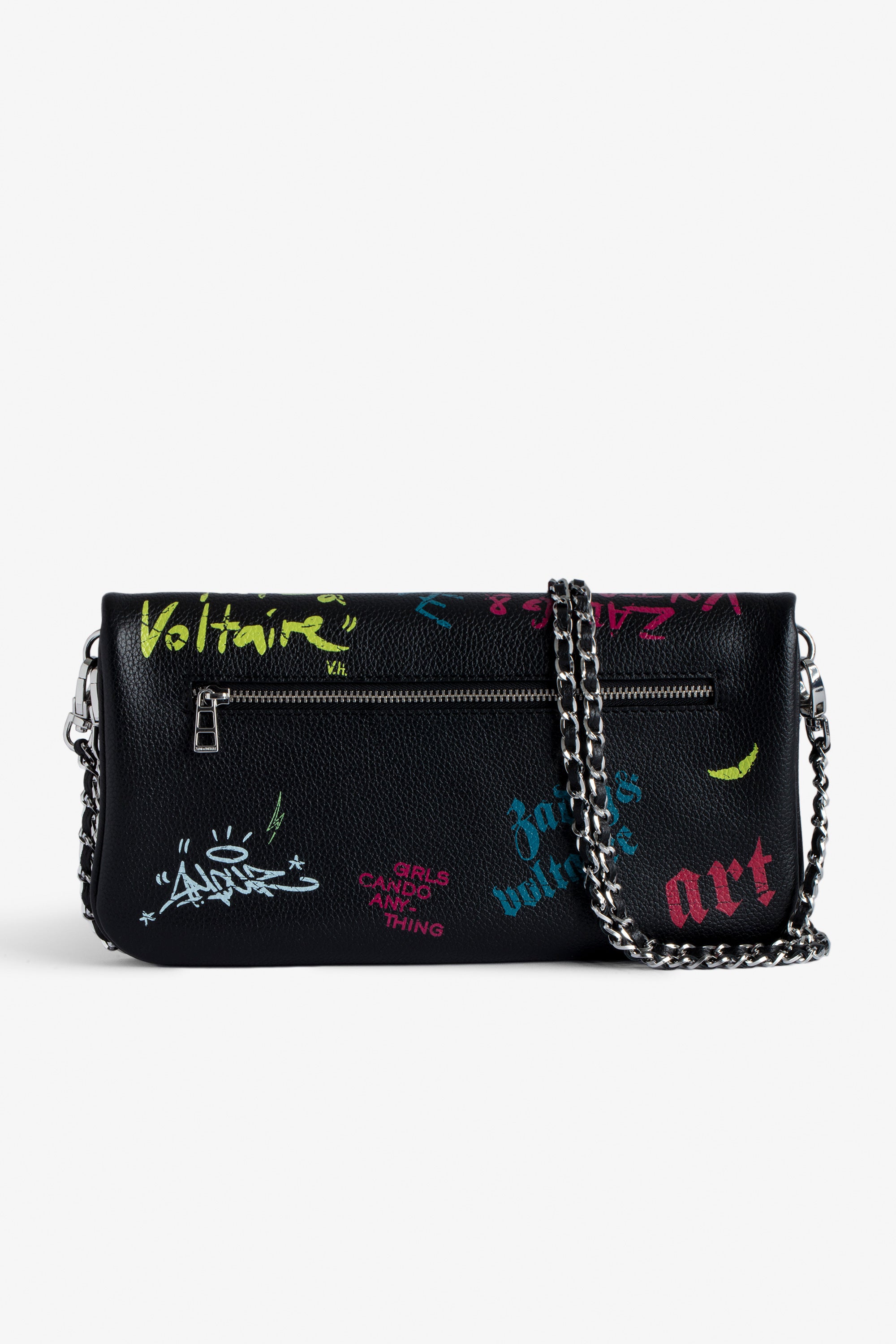 ZHORS LIGNE NOIR ROCK GRAINED LEATHER TAG