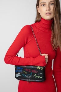 ZHORS LIGNE NOIR ROCK GRAINED LEATHER TAG