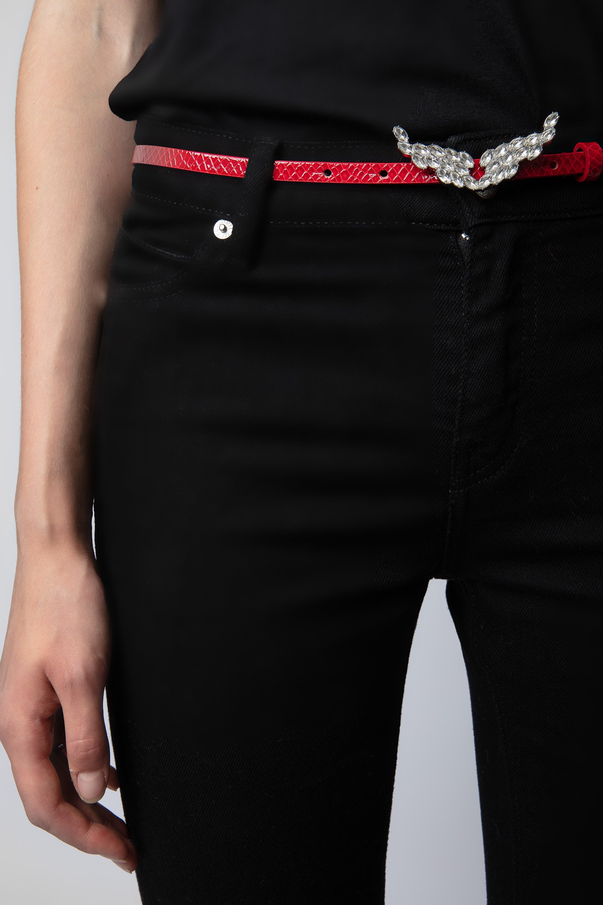 Ceinture Rock Chain Glossy Wild en cuir - Power