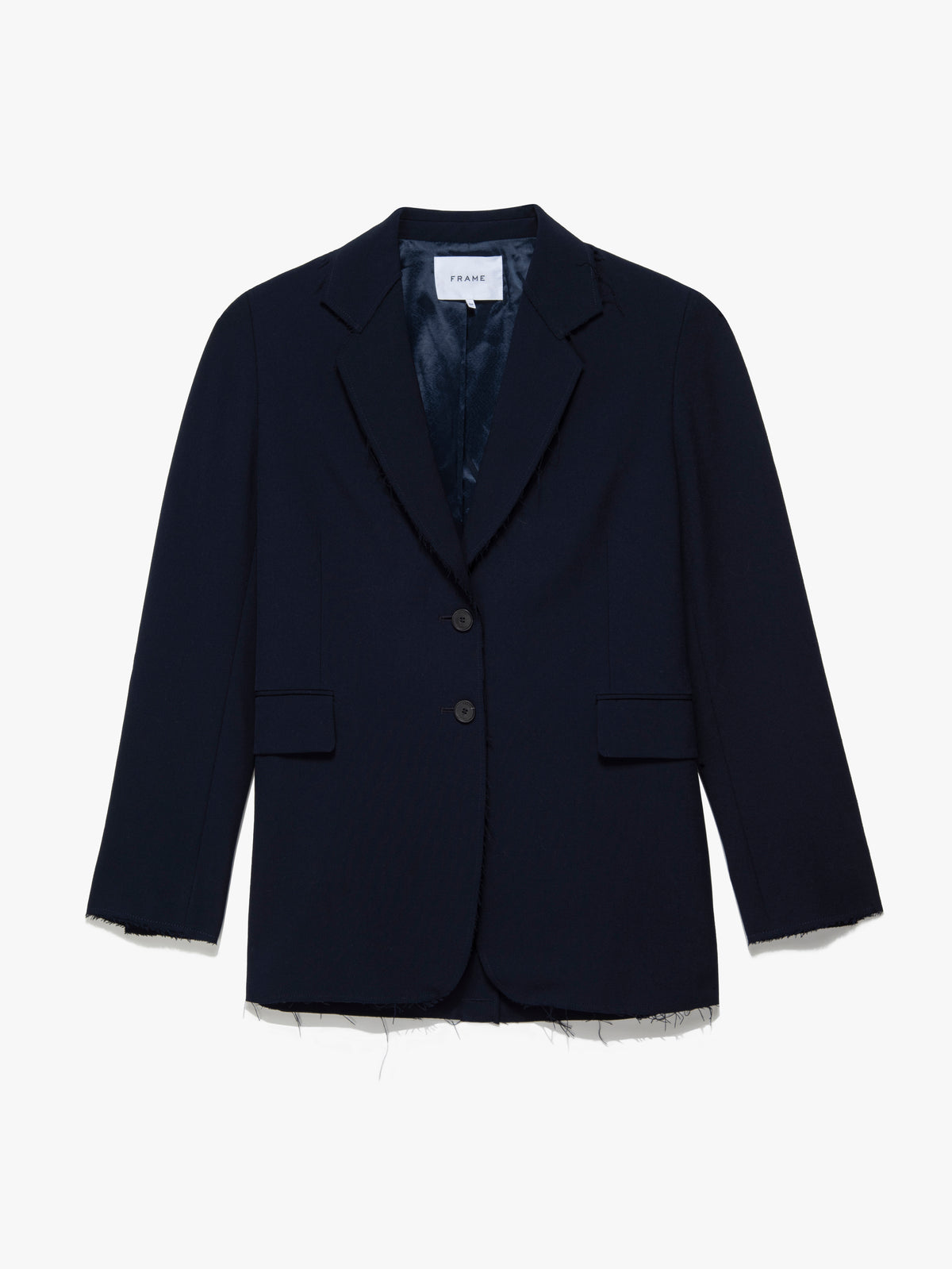 OVERSIZED RAW EDGE BLAZERNAVY