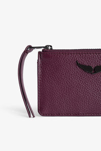 ZV" logo card case in leather - Beyond