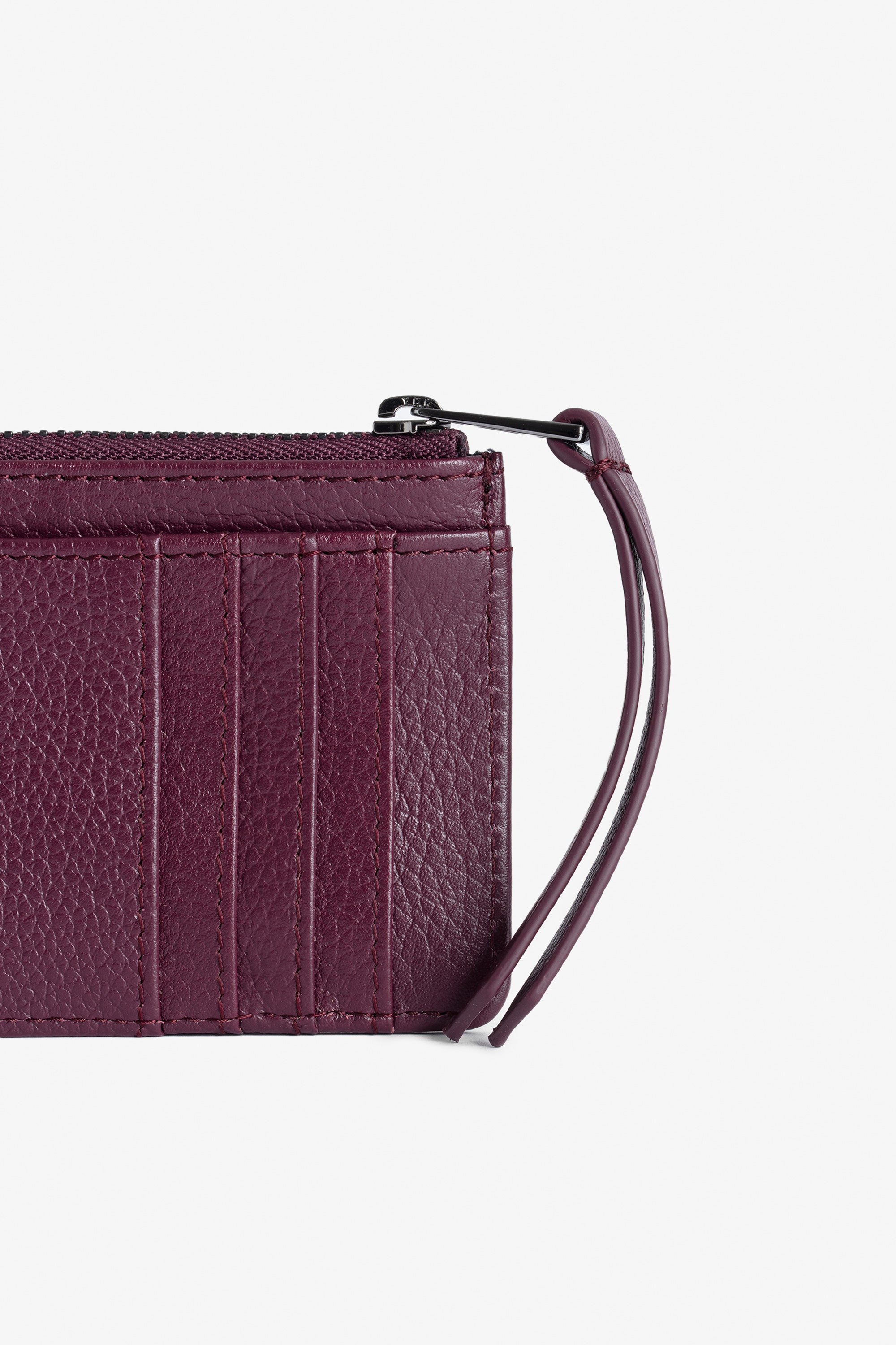 ZV" logo card case in leather - Beyond