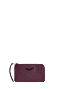 ZV" logo card case in leather - Beyond