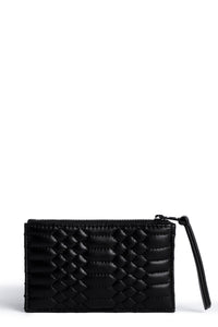 Porte-clés Small LG Key Pouch en cuir mat effet scale - Noir