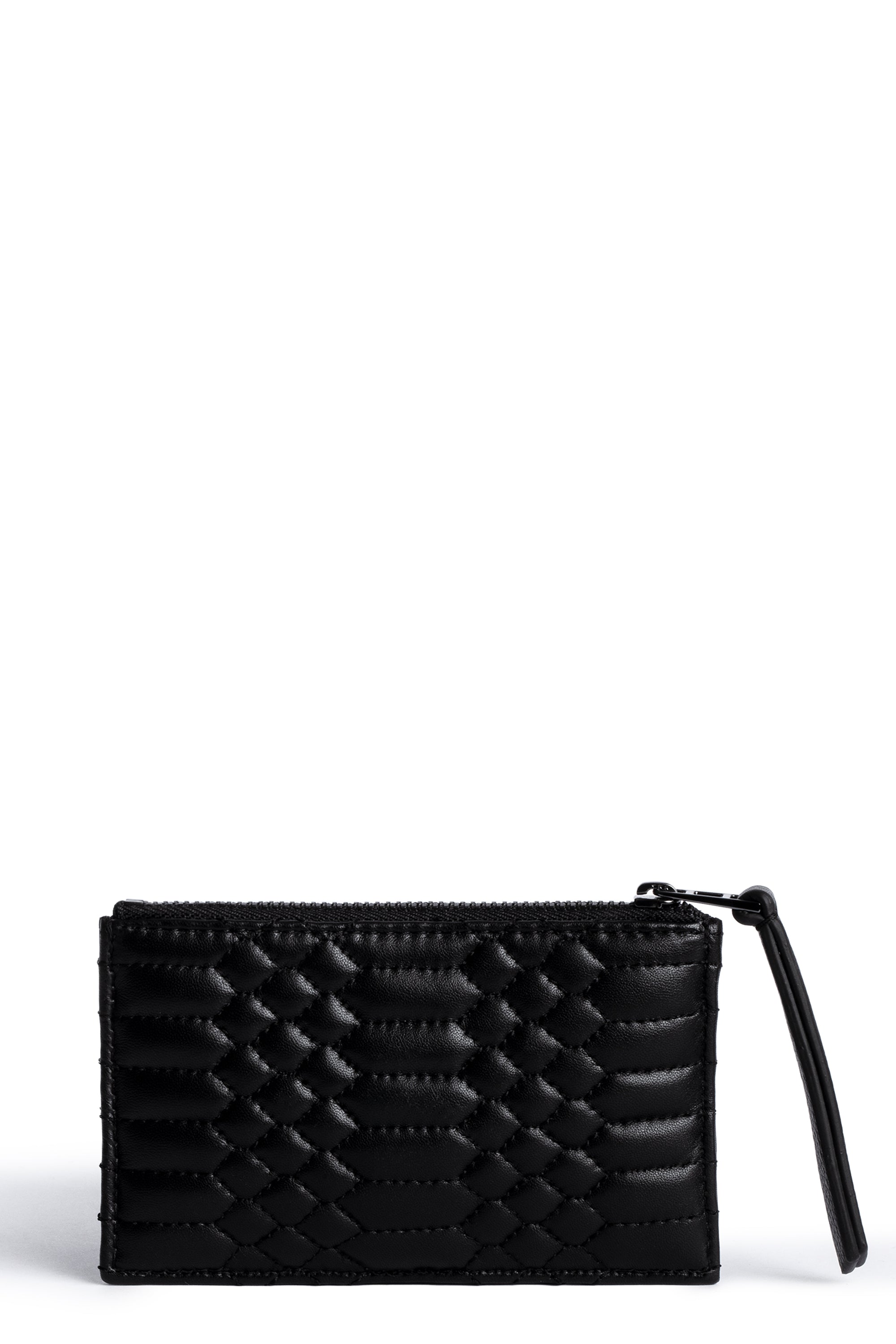 Porte-clés Small LG Key Pouch en cuir mat effet scale - Noir