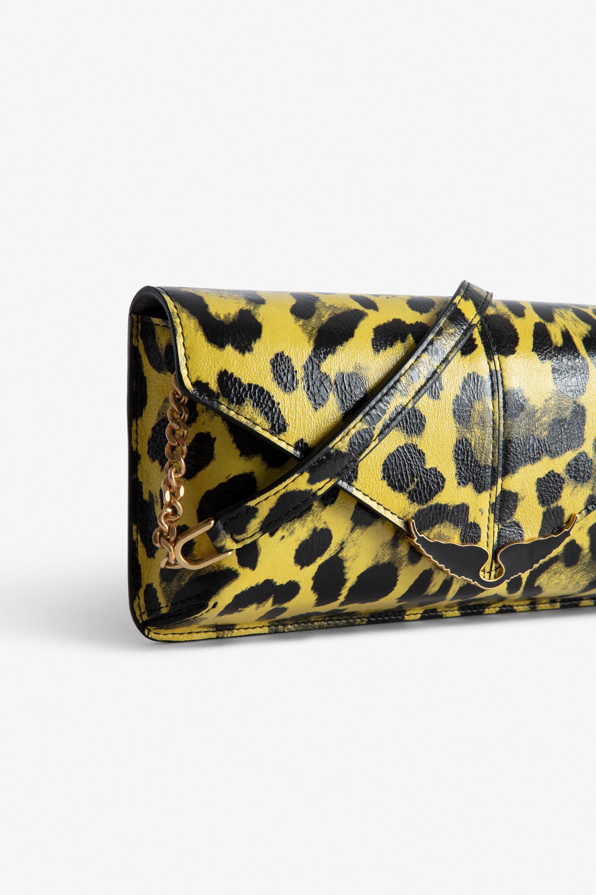 Pochette Bordeline Léopard en cuir - Holiday