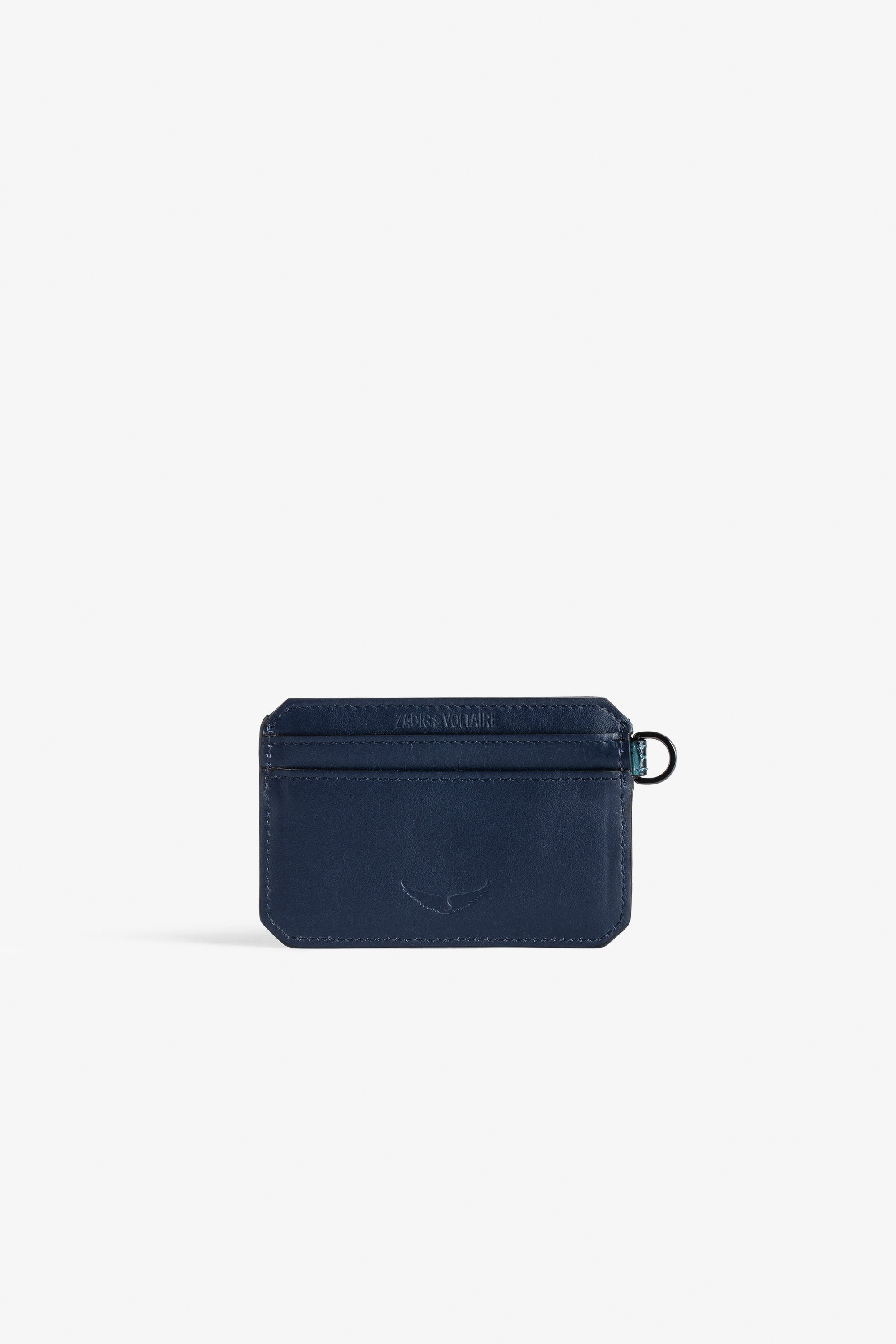 Porte-cartes Le Cecilia Pass Embossé en cuir - Abyss