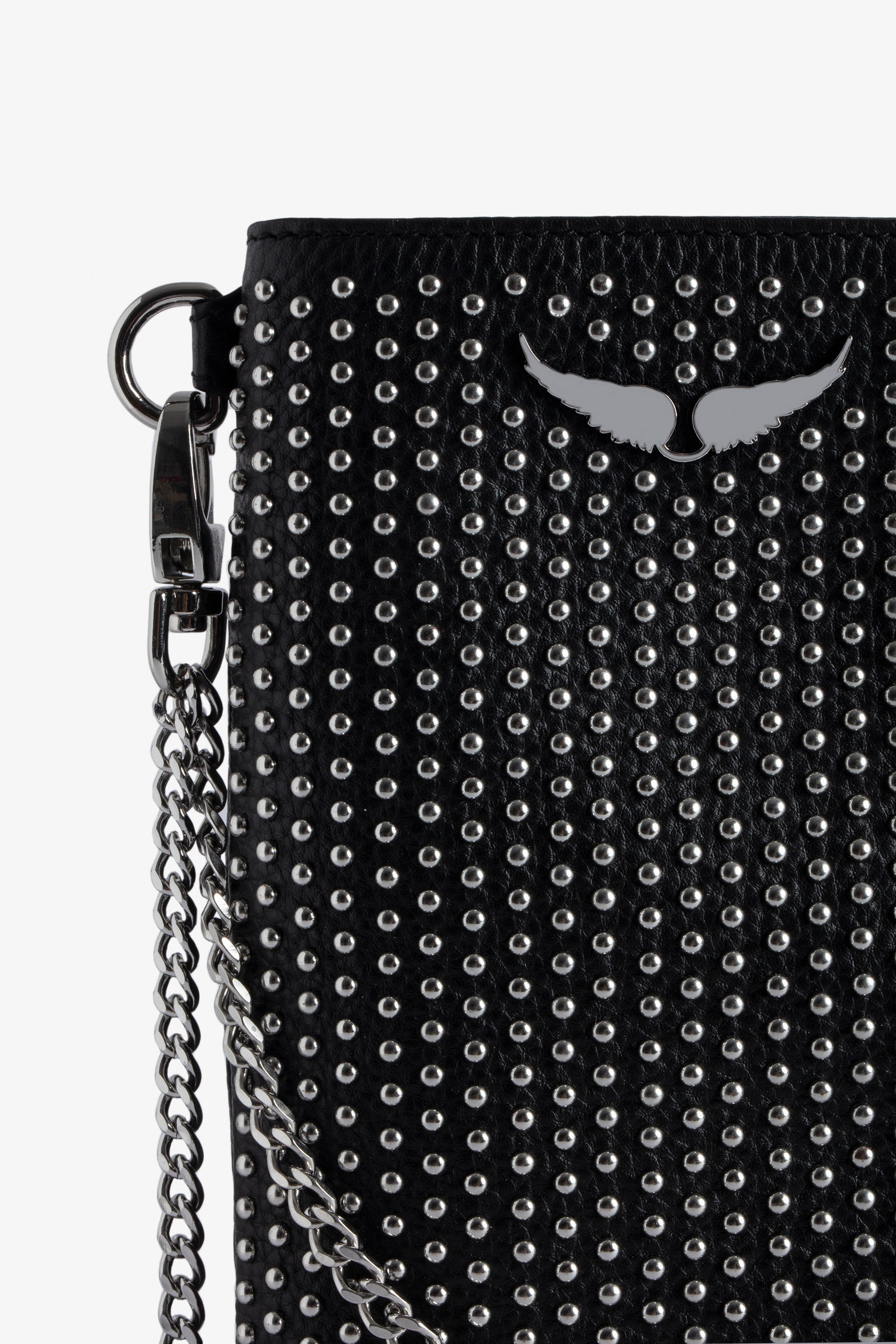 ZHORS LIGNE NOIR ROCK PHONE POUCH PLUMETIS