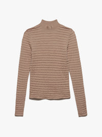 SMOCKED MOCKNECK SWEATERBLUSH