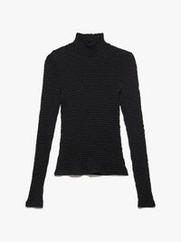 MESH LACE TURTLENECKNOIR