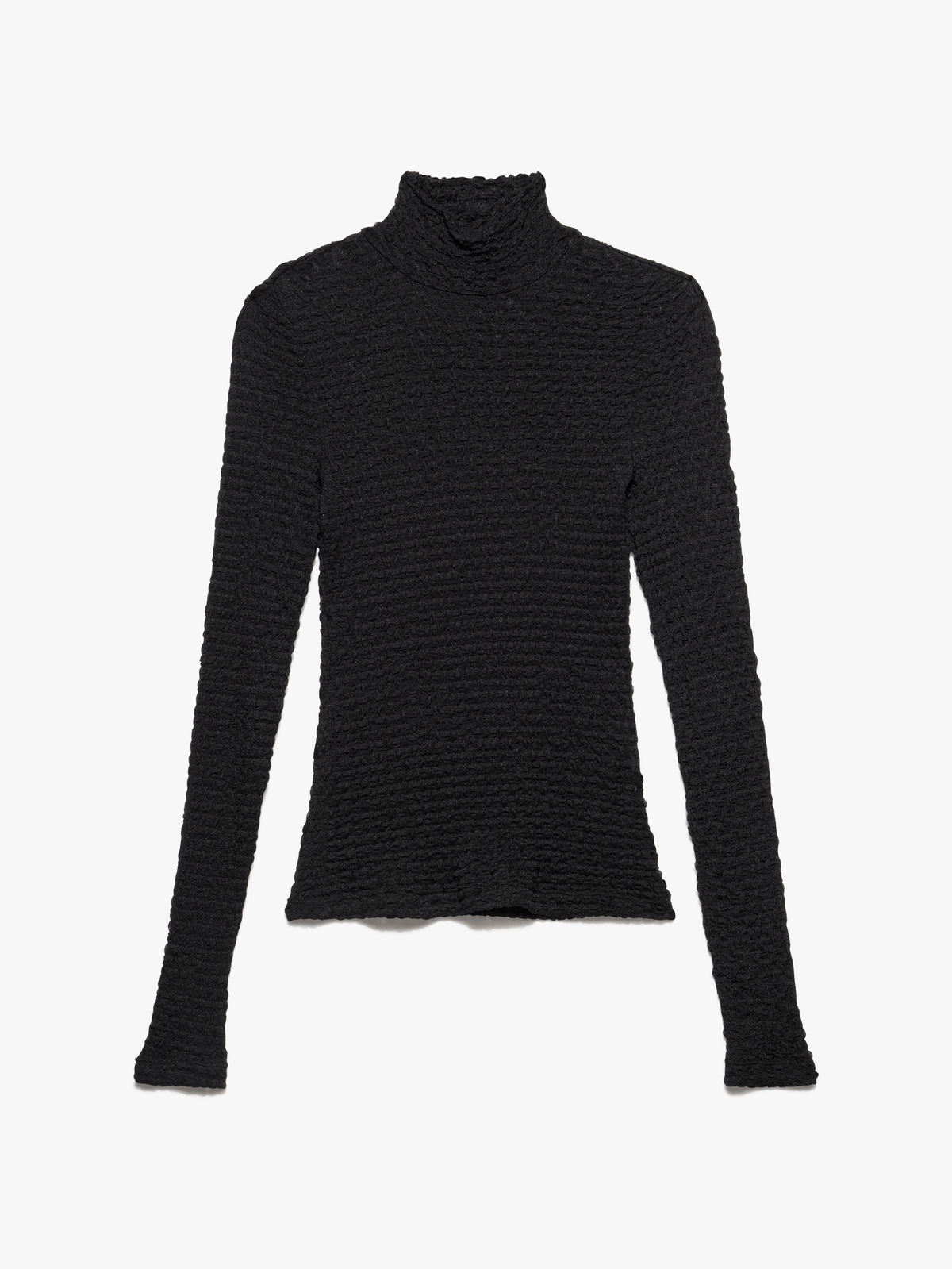 MESH LACE TURTLENECKNOIR