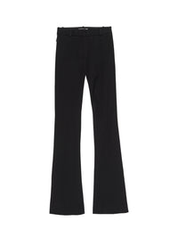 High-waisted flared trousers - Black