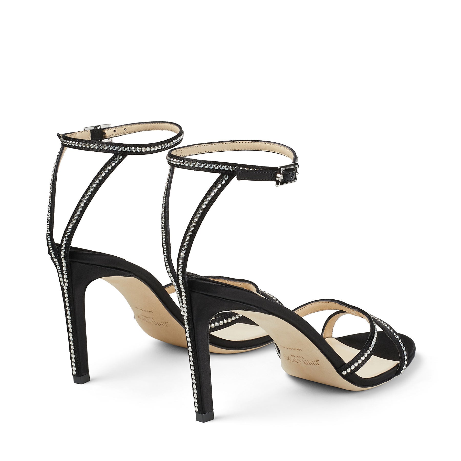 Sandales Lydia 85 - Black & Crystal
