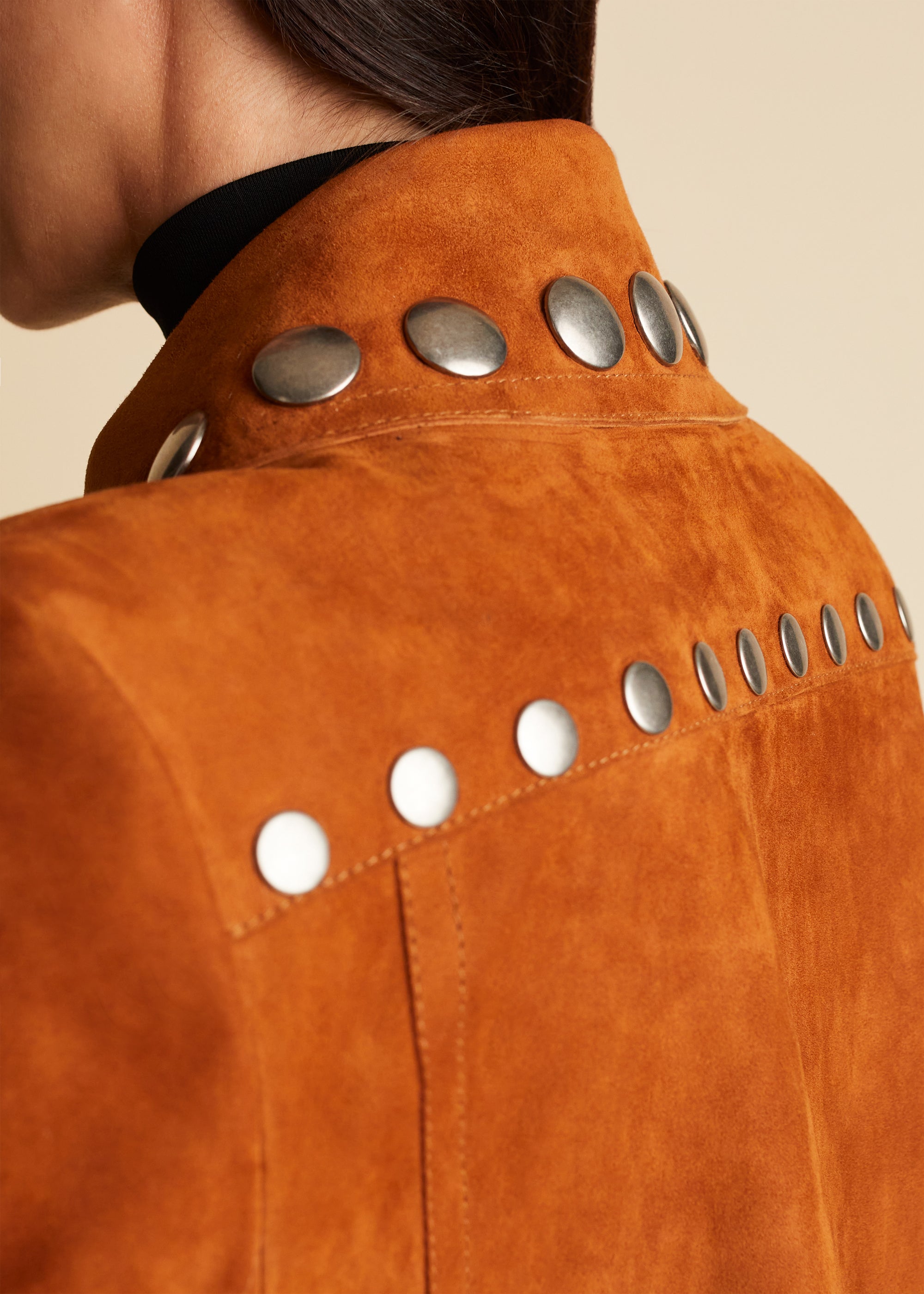 Lyle jacket in leather - Cognac