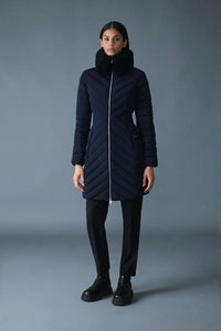Navy Ladies Light Down Coat