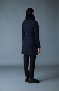 Navy Ladies Light Down Coat