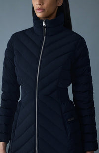 Navy Ladies Light Down Coat