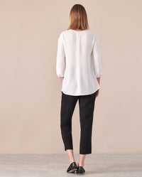 Blouse Lysandra à dentelle - White