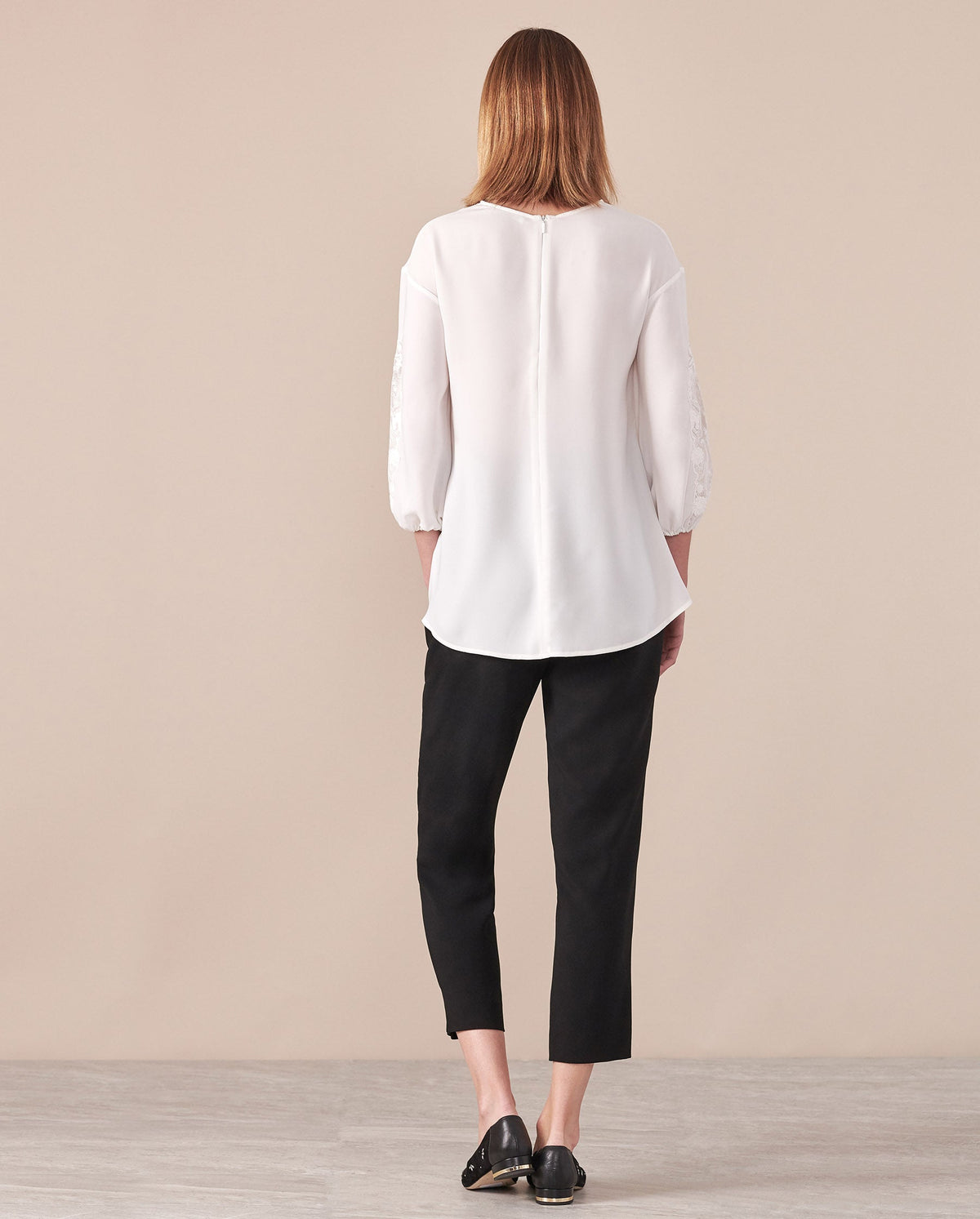 Blouse Lysandra à dentelle - White